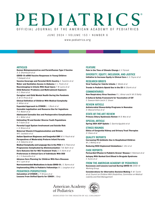 Pediatrics Cover Image for Volume 153, Issue 6