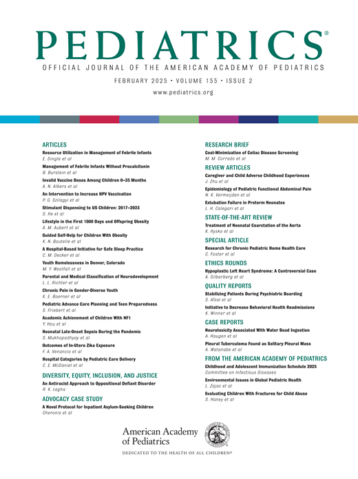 Pediatrics Cover Image for Volume 155, Issue 2